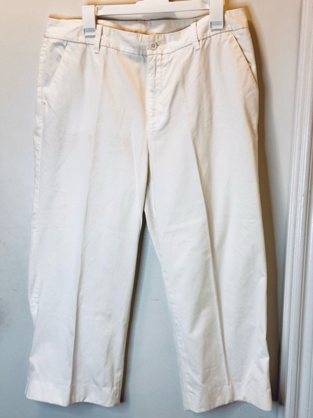 GAP Women’s White Cotton Wide Leg Pants